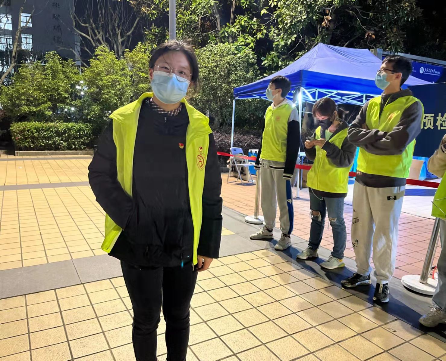 圖 6_王博煜擔任校園核酸檢測誌願者