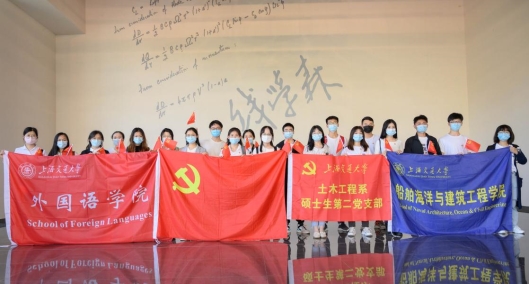 錢學森圖書館_兩支部合照_戴口罩